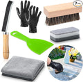 7 Pcs Headstone Cleaner Kit for Grave Cleaning Granite and Stone Daily Cleaner Includes Towel Bristle Crevice Brush Scrub Brush Headstone Cleaning Sponge Disposable Gloves Plastic Scraper