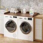 Washer Dryer Countertop, 27.6" x 54" Laundry Countertop for Washer and Dryer, Laundry Room Organization and Storage, Walnut