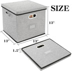 Vinyl Record Storage Box Hold 100+ 12" Albums Stackable LP Storage Bin with Lid Record Holder Protect Albums, CDs, Books, Magzine, Files