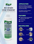 AC Drain Line Cleaner - 4 Pack / 12 Month Supply - Cleans HVAC drain lines, condensate lines, and more