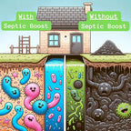 Septic Safe Toilet Bowl Cleaner - Septic Boost Acid-Free Toilet Cleaner with Enzymes for Septic Tank Treatment - Effective Cleaning & Deodorizing Bio-Based Liquid Toilet Bowl Cleaner (1-Quart)