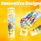Travel Spray Bottle With Microfiber Cap - All Purpose Cleaner - Lemon (2 Pack)