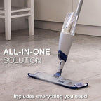 Bona Spray Mop Air - Includes Multi-Surface Floor Cleaner Concentrate and Microfiber Pad - Lemon Mint Scent - Lightweight & Compact Mop