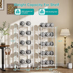 SINGAYE 6 Small Shelf Storage Wire Shelves Closet Bathroom Organizers Metal Pantry Kitchen Garage Shelving Unit Laundry Room Organization Home Narrow Rack Net Basket with Wheels White