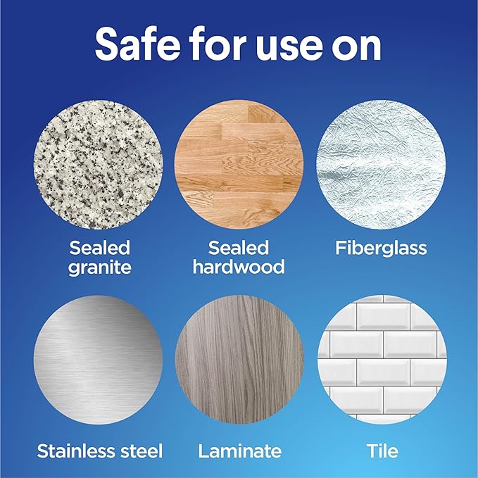 Clorox Bathroom Foamer Refillable Cleaner, Household Essentials, 1 Bottle and 3 Refill, Rain Clean, 1.13 Fl Oz