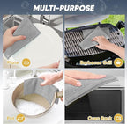 Orighty Multipurpose Wire Dishwashing Rag, 48 Pcs Upgraded Double-Layer Non-Scratch Wire Dish Cloths, Reusable Steel Scrubber Dishcloth Rags for Kitchen, Cookware, 7"x8", Grey