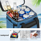 holuxer Insulated Lunch Bag & Lunch Box for Men - Double Deck Reusable Lunch Bag for Women Tote Cooler Bag Leakproof Soft Expandable - Large Lunchbox for Work/Adult/Picnic/Outdoor (Blue，15L)