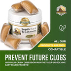 Septic System Drain Field Cleaner (32 oz) - Professional Strength Concentrated Shock Septic Treatment to Open Clogs in The Septic Leach and Drain Field - Prevent Backups and Overflows