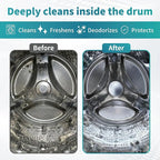 washing machine cleaner,washtank cleaning pods,washing machine cleaning tablets,washer cleaner,splash spotless,deodorizes,removes grime,compatible with he, top & front load,unscented,6 Count