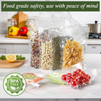 Vacuum Sealer Bags For Food - 100 Quart 6" x 10" - Commercial Grade BPA Free Bag - Durable Customized Size Food Vac Bags for Storage and Sous Vide Cooking - Puncture Prevention