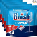 Finish Power Dishwasher Pods,No Pre-Rinse Dishwasher Detergent Soap for Deep Clean & Shine with Degreasing Power,43 Count (Pack of 4)