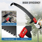 Pole Saw Blade 17-Inch, 65Mn Steel Tree Pruner Replacement Blade Triple-Cut Teeth Compatible with Manual Pole Saw, Suitable for Multi-Purpose Handheld Pruning Saw for Backyard Garden