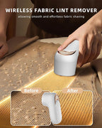 Fabric Shaver Lint Remover for Clothes, LED Display, 6-Leaf Blades, Rechargeable Sweater Defuzzer for Wool Cashmere Blanket Curtain Couch