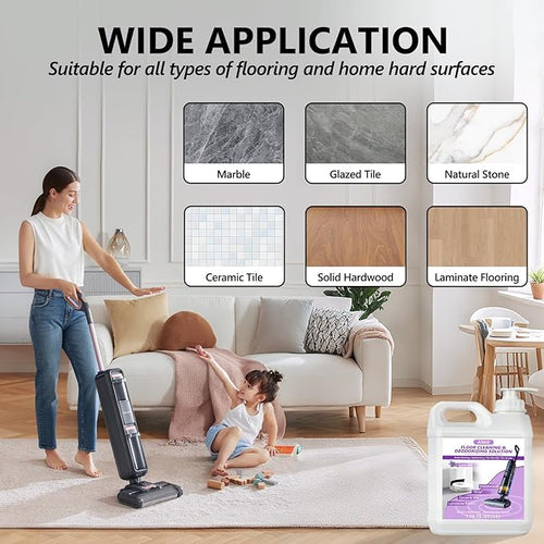 170 FL OZ Floor Cleaning Solution,Floor Cleaner for Mopping with Tineco,Deep Cleaning &Deodorizing for Roborock,Compatible with Saros Series,S8/S7 Series,Q Revo/Q Series,iFLOOR Series Wet Dry Vacuum