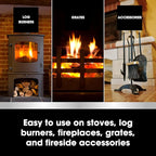 Furniture Clinic Stove Glass & Metal Cleaner - For Log Burner and Fireplace Glass Doors - Removes Soot, Dirt & Ash - Instant Results - 500ml / 17oz