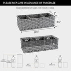 GRANNY SAYS Toilet Tray Tank Topper, Wicker Baskets for Storage, Set of 2 Waterproof Bathroom Basket for Organizing, Gray Bathroom Organization Baskets, 14¼" x 6" x 4¼"