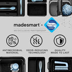 madesmart Antimicrobial 2-Tier Organizer Multi-Purpose Slide-Out Storage with Handles and Dividers for Home and Bath, Pack of 1, Carbon