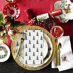 Horaldaily 100 Christmas Disposable Paper Decorative Guest Napkins, Black Xmas Trees Hand Towel for Party Lunch Dinner Kitchen Bathroom Decoration