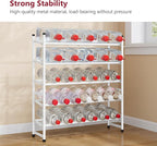 Tajsoon Expandable Shoe Rack for Closet 5 Tier, 29“-41“Adjustable & Stackable Shoe Shelf Storage, Metal Shoe Rack Organizer for Front Door Entrance, Closet, Garage, Entryway, White