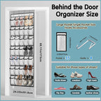 Kotkn 35 Compartment Over The Door Storage - Breathable Mesh Hanging Organizer with Large Pockets, Space Saving Design for Men & Women's Footwear, Closet, Bedroom （White）