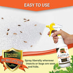 Natural Bug, Insect & Pest Killer & Control Including Fleas, Ticks, Ants, Spiders, Bed Bugs, Dust Mites, Roaches and More for Indoor and Outdoor Use, 128 Fl Oz Gallon Refill