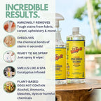 Whip-It Stain Remover and Concentrate Kit, 2-32oz Concentrates & 1-32 OZ Pro Spray Stain Remover, Makes 64 Bottles, Removes Coffee, Wine, Baby Stains, Pet Stains, Plant Based, Enzyme Cleaner, 500 Uses