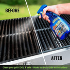 Citrusafe BBQ Grill Cleaner Spray for Outdoor Grill 16 OZ – Safe Heavy Duty Cleaner for Burnt Food & Grease – Degreases & Cleans Grates, Racks, Pellet, Ovens, Flat Top Grills, and Electric Smokers