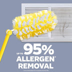 Swiffer Duster Kit with 3 ft Extendable Handle, Heavy Duty Dusting Starter Kit with 12 Refills, for Ceiling Fans, Vents and Hard to Reach Places
