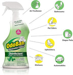 OdoBan Ready-to-Use Disinfectant and Odor Eliminator, Made in the USA, Original Eucalyptus Scent, Set of 3, 2 Spray Bottles, 32 Ounces Each and 1 Gallon Concentrate
