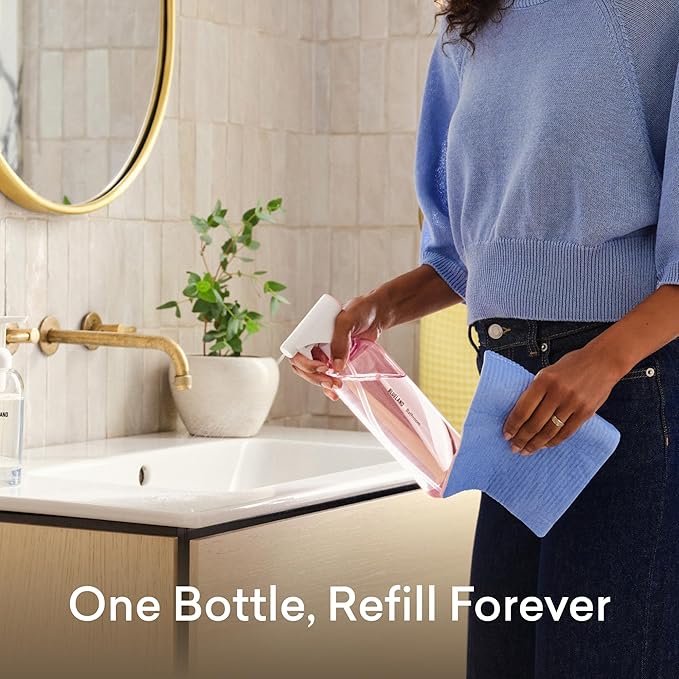 BLUELAND Bathroom Cleaner, 10-Pack Refill, Eucalyptus Mint Scent, Eco-Friendly Cleaning Supplies, 10x 24 Fl oz