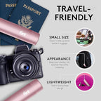Flint Rose Gold Retractable Mini Lint Roller with 90 Extra Sticky Sheets, Small and Portable Lint Roller, Ideal Pet Hair Remover, Travel Lint Rollers for pet Hair Extra Sticky