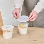 Restaurantware-Asporto 24 Ounce To Go Boxes, 100 Microwavable Round Soup Containers - Clear Plastic Lids Included, Do Not Contain BPA, Clear Plastic Soup Containers, Disposable