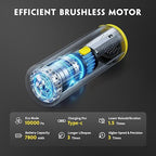 CROS Car Vacuum Cordless, 21000Pa Powerful Suction Handheld Cleaner for Car, Home & Pet Hair, 4-in-1 Portable Mini Vacuum with Multiple Attachments for Deep Cleaning, Type-C Rechargeable