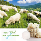 Wool Dryer Balls Organic 4 Pack XL,Laundry Dryer Balls,100% New Zealand Wool Natural Fabric Softener,Reusable 1000 Loads,Shorten Drying Time & Reduces Wrinkles,Baby Safe(4 Pack)