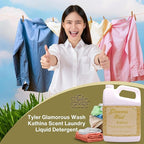 Worldwide Nutrition Bundle: Tyler Glamorous Wash Kathina Scent Laundry Liquid Detergent - Hand and Machine Washable - 64 oz (1.89 L) Container and Worldwide Nutrition Multi-Purpose Key Chain