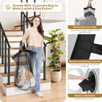 SOLEDI Double Laundry Hamper with Lid and Removable bag, Large Laundry Basket 2 Section with handles, Collapsible Dirty Clothes Hampers for Laundry, Bedroom, Dorm, College