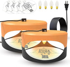 ASPECTEK Sticky Dome™ Flea Trap, Odorless Glue Trap with 2 Sticky Discs, Effective Bed Bug Killer and Flea and Tick Treatment, Indoor Insect Trap for Bugs, 2 Packs in Orange and Dark Gray