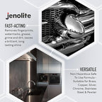 Jenolite Liquid Metal Polish 500 ml / 16.9 fl oz. Multi‑Purpose for Silver, Brass & Copper Cleaner for Chrome, Stainless Steel & Pewter. Industrial Strength, Made in Britain.