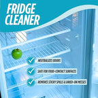 Oh Yuk Fridge Cleaner – Spray + Concentrate Combo | Makes 5 Bottles | Cleans Inside Refrigerator for Spotless, Food-Contact Safe Surfaces | Biodegradable, Vegan | Tackles Sticky Messes & Dried-On Food