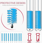 Long Straw Brush Cleaner (10 Pack), Flexible Nylon Tube Cleaning Brushes with 0.4" Bristles, Rust-Proof Stainless Steel Wire Washer for Reusable Tumblers, Sports Bottles & Pipes (10 Inch)