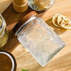 Adodeen 24oz Vintage Glass Canister With Lid Small Glass Jars Wide Mouth Mason Jars Airtight Coffee Canisters Kitchen Storage Containers For Sugar Tea Spice Flour Candy Cookie Cereal Cute Decorative