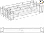 Yieach 4 Pack 3.2 Inch Shallow Acrylic Drawer Dividers for Clothes,Expandable Deep Dresser Dividers From 15 to 21'',Adjustable Drawer Separators for Dresser,Nursery and Baby Clothing,Sock,Underwear