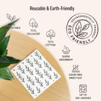 Swedish Dishcloths for Kitchen, 5 Pack Reusable Paper Towels Washable, Super Absorbent Swedish Dish Cloths, Non-Scratch, No Odor