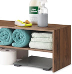 Whitmor Wood Stackable 2-Shelf Shoe Rack, Walnut, 24 inches，2 Pack