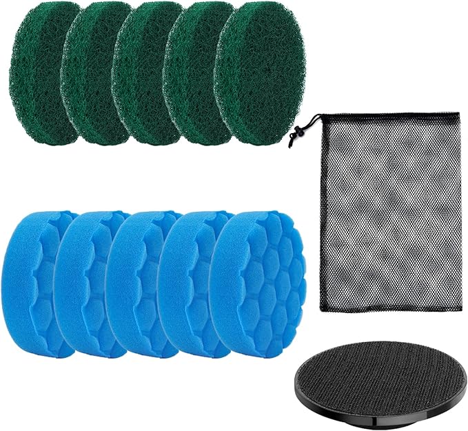 Electric Spin Scrubber Replacement Brush Heads Set, 10 Piece Replacement Brush Cleaning Kit for Cordless Power Scrubber, for Household Cleaning Brushes Kitchen Bathroom Floor Tile Car