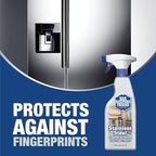Bar Keepers Friend Stainless Steel Cleaner Spray (25.4 oz) + Microfiber Cloth - Removes Fingerprints and Grime Without Dulling