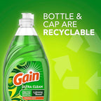 Gain Ultra Dishwashing Liquid Dish Soap, Original Scent, 38 fl oz (Pack of 3)