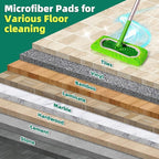 Reusable Mop Pads Compatible with Swiffer Sweeper - Pet Heavy Duty Wet Cloth Refills & Multi-Surface Dry Sweeping Cloth Refill - Washable Wet Pads Refill for Mopping Floors (Mop not Included)