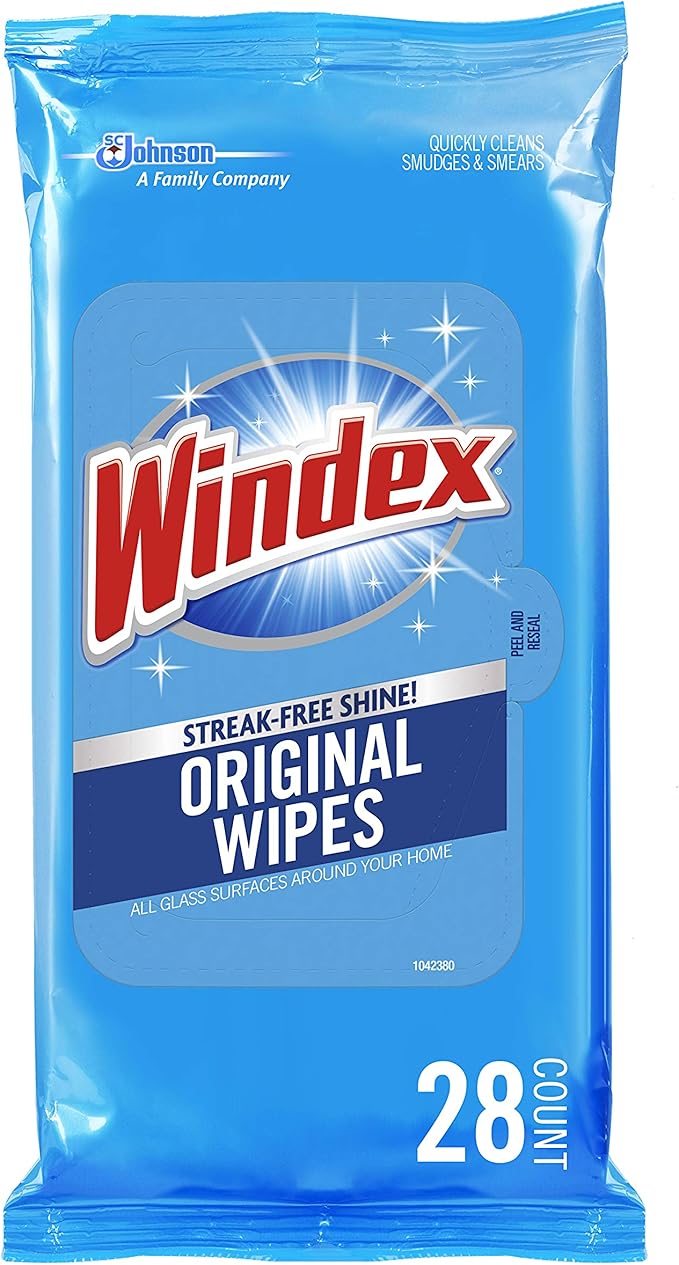 Windex Glass and Multi-Surface Cleaning Wipes, 28 Count