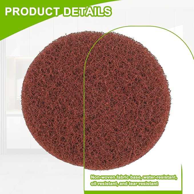 16pcs Heavy Duty Pads Electric Cleaning Brush Pad Set fit for Bosch Home/Garden 6033 Battery Cleaning Brush,Red